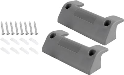 Tuinslanghouder - Slanghaspel houder - Tuinslang Opbergen - Muurgemonteerd - 142 x 34 x 38 mm - Grijs