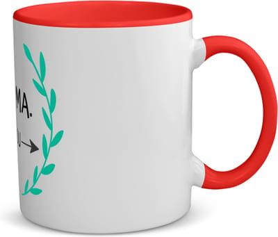 Akyol - grandma i love you koffiemok - theemok - rood - Oma - de liefste oma - verjaardag - cadeautje voor oma - oma artikelen - kado - geschenk - 350 ML inhoud