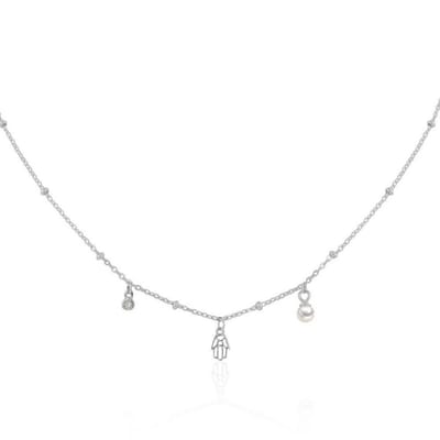 Luna-Pearls - 216.0956 - Ketting - 925/-Zilver met Tahiti gekweekte parel