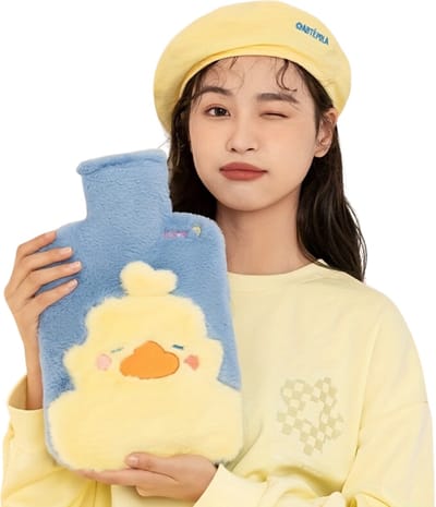 Bovista Warmwaterkruik - Warmtekruik - Warmwaterzak Met Hoes - Warmtekussen - Knuffel Kruik - Bag - Eend