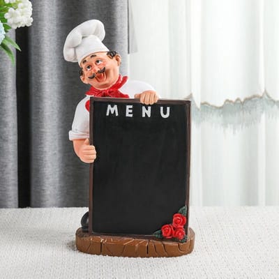 Ornements de casier à vin créatifs européens en forme de personnage de chef, décoration de bureau pour armoire à vin de restaurant occidental, casier à vin rouge