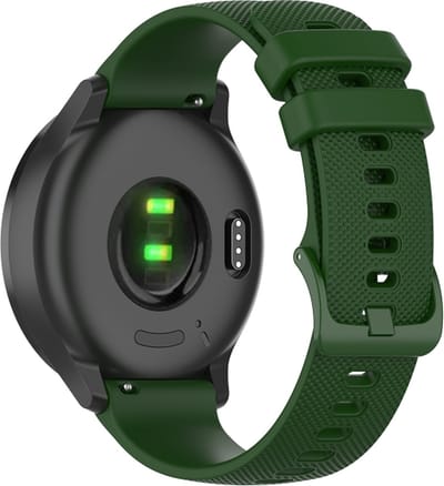 Siliconen bandje - geschikt voor Xiaomi Mi Watch / Watch 2 (PRO) / Watch S1 / Watch S1 Pro / Watch S2 / Watch S3 / Watch S4 / Watch S5 / Haylou / Redmi Watch 5 Active & Lite - donkergroen