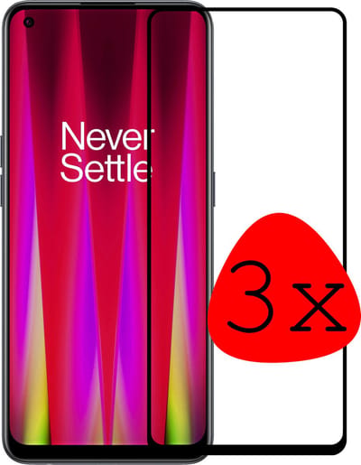Screenprotector - 3 Stuks Geschikt voor OnePlus Nord CE 2 - Full Cover - Beschermglas - Gehard Glas - Tempered Glass - Screen Protector