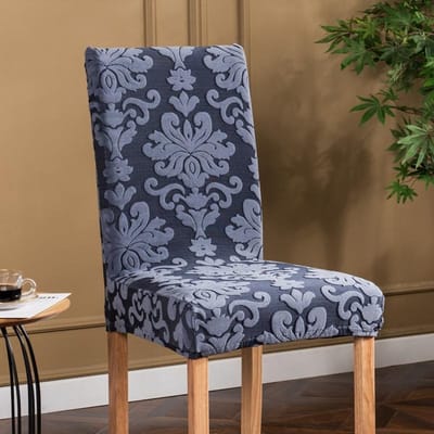 1 Stuk Elastische Stoelhoes voor Eetkamer Bruiloftsbanket el Effen Stretch Jacquard Stoelhoes