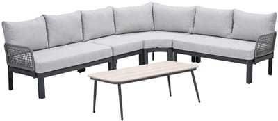 Garden Impressions Milan loungeset 5-delig - donker grijs