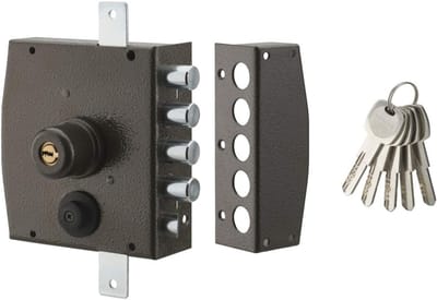 Insteekslot Deur - Driepuntslot - Toegangsdeur Beveiligen - Cilinder Vergrendeling - 5.5 x 15.4 x 14 cm