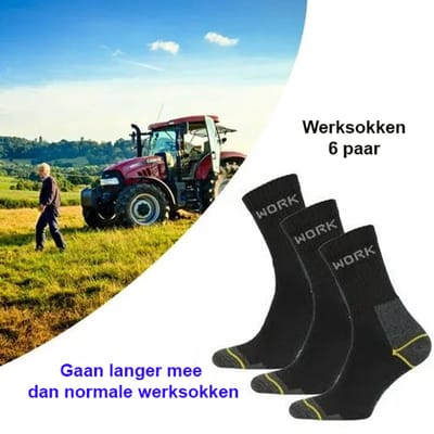 6 paar - Minder klachten met deze ideale werksokken – Maat 46-47