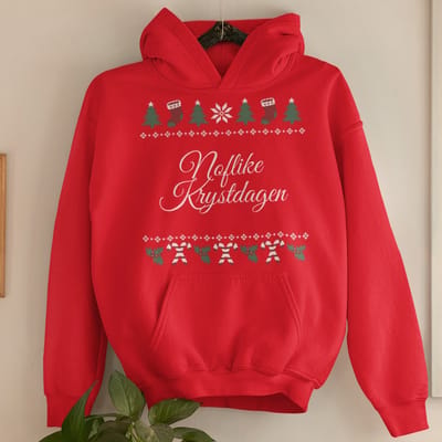 Friese Kerst Hoodie Rood Noflike Krystdagen Candy Cane - Maat XS - Uniseks Fit - Kerstkleding Voor Dames & Heren