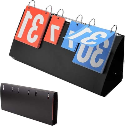Sportdisplaybord 4-cijferig scorebord draagbaar - puntenteller voor basketbal, voetbal en tafeltennis