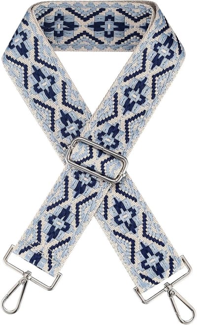 Verstelbare Tasriem - Schouderriem van 5 cm breed - vervangende schouderband voor tassen - handtassen riem accessoire voor dames, heren en meisjes - DIY - Blauw