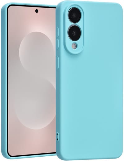 TUNIQ Back cover voor Galaxy S25 Edge - Coral Blue - Schokabsorptie - Antislip Afwerking