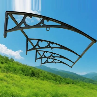 Deurluifel Polycarbonaat - Regenkap Buiten - Bescherming Huisdeur - Stil Geluidsreducerend - 60x150cm - Transparant