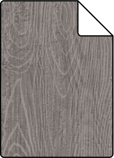 Proefstaal Origin Wallcoverings behang houten planken met nerf taupe - 26,5 x 21 cm - 347556-S