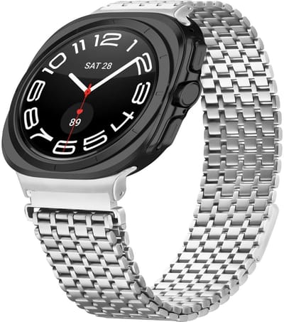 Luxe Milanees bandje - geschikt voor Samsung Galaxy Watch Ultra (47mm) / Ultra 2025 (47mm) - Milanese met magneet sluiting - zilver