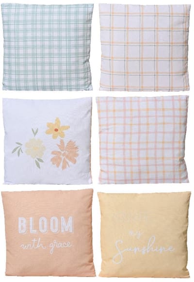 Decoris buitenkussen polyester 45x45cm kleurrijk voor kinderen.