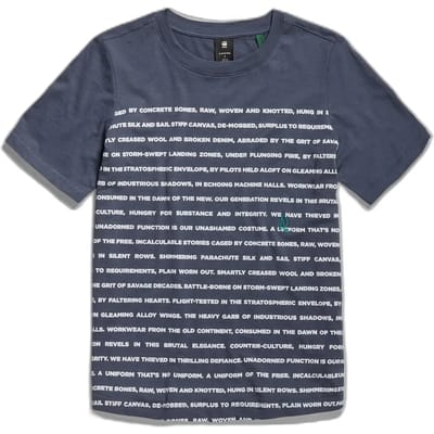 Dames-T-shirt G-Star Stripe Text