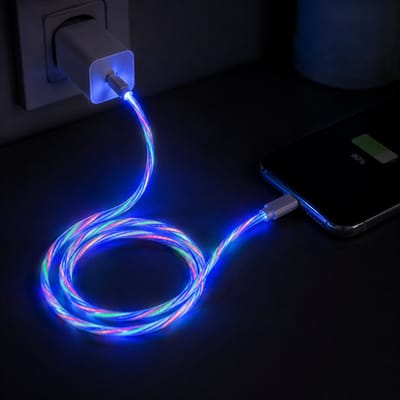 USB-C naar USB-C kabel – 1m – Lichtgevend – Snelladen – Duurzaam