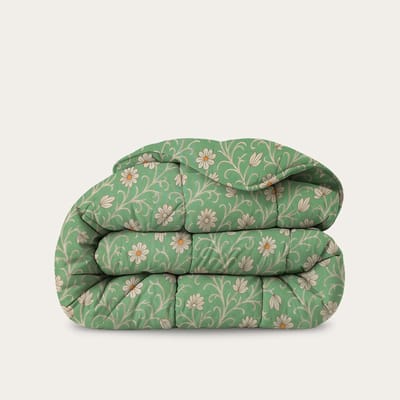 HappyBed Dekbed zonder overtrek 140x220 - Wasbaar Dekbed - Bedrukt dekbed zonder hoes - Hoesloos Dekbed - Eenpersoonsdekbed - Traditional Flowers