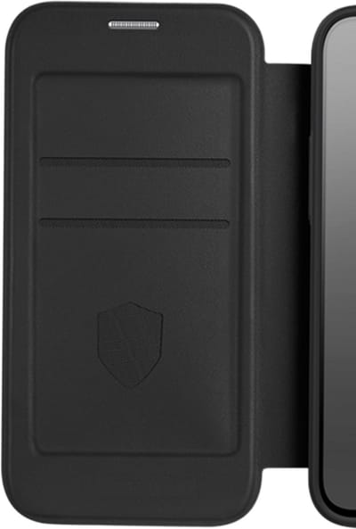 Force Case, Hoesje geschikt voor iPhone 17 - MagSafe Folio Ultra-Versterkt 2m, Transparant zwart