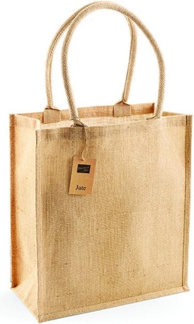 Westford Mill Jute Boutique Shopper WM409 - Natural - 36 x 41 x 17 cm