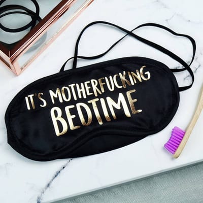 Slaapmasker It's Motherfucking Bedtime - Zwart van Paper Plane