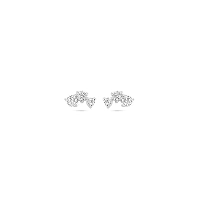 Zilver Gerhodineerd Oorknoppen Zirkonia 1338368