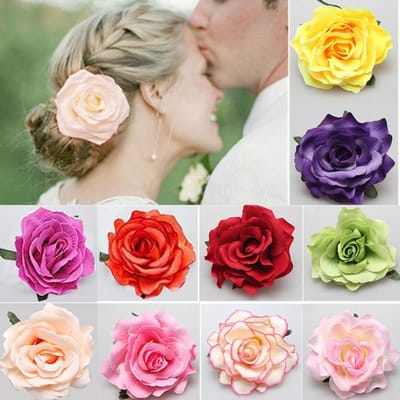 Dailygoods- Haarspeld Bloem 10 Stuks - Multicolor Haaraccessoires - Bruiloft/Feest - Dames/Girls - Elegante Clips - Geschikt voor Hoofddeksels/Schoenen - Haaraccessoire