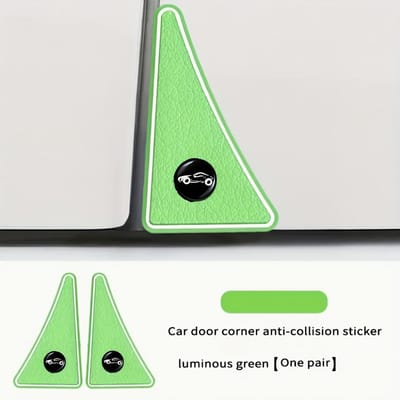 [2 stuks PVC Randbeschermers] 2 stuks PVC Autodeur Randbeschermers | Krasbestendige & Botsingsbescherming Stickers voor Verbeterde Voertuigveiligheid, Autodeur Beschermer groen