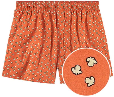 Pockies heren wijde boxershort popcorn oranje