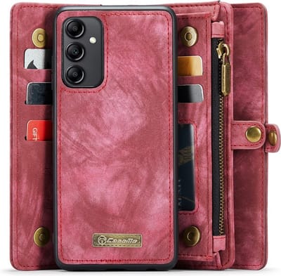CaseMe Hoesje - Geschikt voor Samsung Galaxy A54 Hoesje - CaseMe 008 2-in-1 Book Case & Back Cover met Portemonnee - Pink