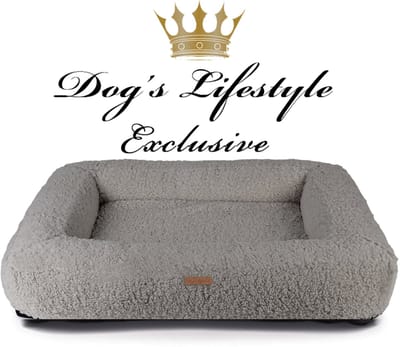 Orthopedische hondenmand Dolly wol grijs rechthoek 100cm Large - Wasbare hoes!