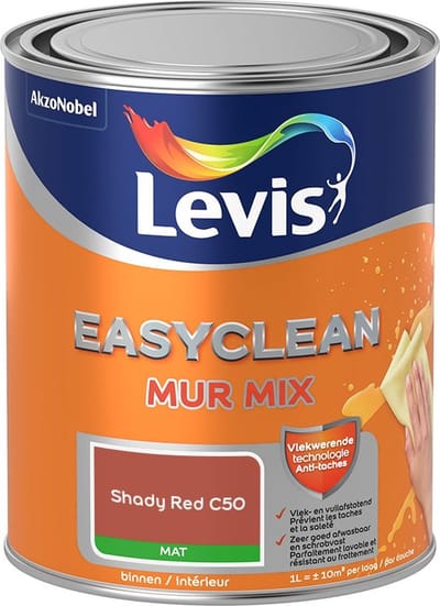 Levis - Easyclean Mur Mat Mix - Shady Red C50 - Mengverf - 1 L