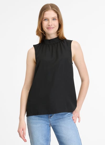 Top Angyc zwart uni mouwloos Ragwear - maat S