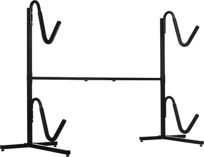 SPORTNOW Kayak Rack Stahl 240L x 72,5B x 157H cm Schwarz
