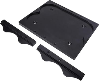 Batterijhouder Aluminiumlegering - Batterijpallet Montagebak - Voertuig Stabiliteit - Geanodiseerd Oppervlak - 28 x 23 x 2 cm - Zilver