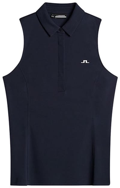 J.lindeberg Dena Mouwloze Poloshirt Voor Dames Blauw XL Vrouw