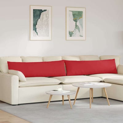 vidaXL - Zitkussens - 2 - st - Stof - Rood - 145 - x - 40 - cm