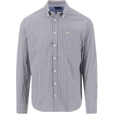 Fynch-Hatton Overhemd Seasonal Combi Check Button-Down Tangerine / male