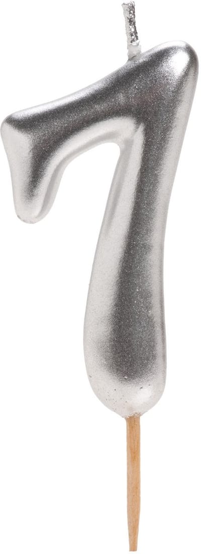 Dekora Silver Comic Birthday Candle - 7