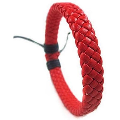 Trendy Charm Armbanden Leren Sieraden Geweven Touw Ketting Comfortabel Vintage Mannen Vrouwen Cadeau red
