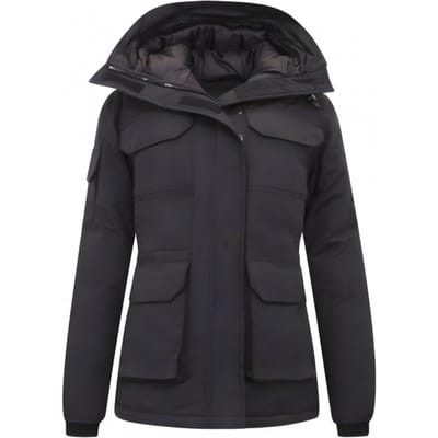 Gewatteerde Jas met Capuchon Dames - 7603 - Zwart