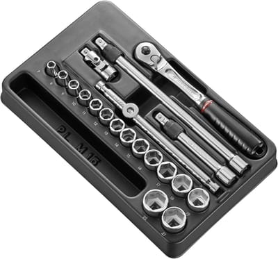 Dopsleutel Module - Gereedschap Set - Auto Reparatie - Met Vergrendeling - 3/8 Inch - Meerkleurig