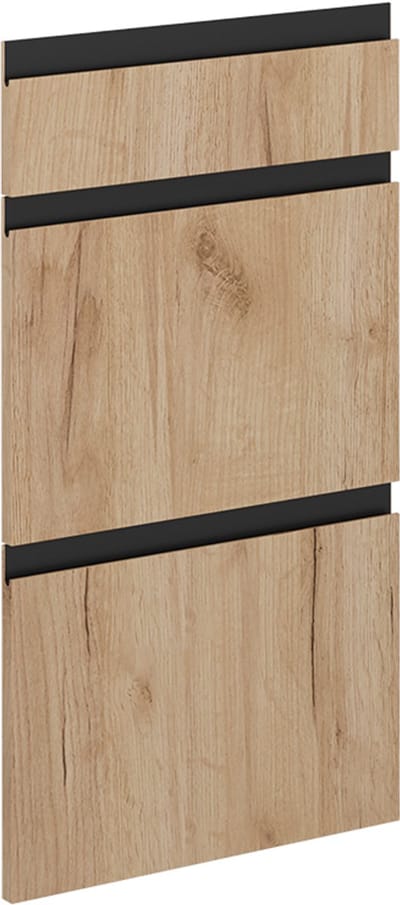 Vicco R-Line Keukenfront – 39.6 x 70.4 cm meubelfront voor de onderkast met lades Krachtige eik goud