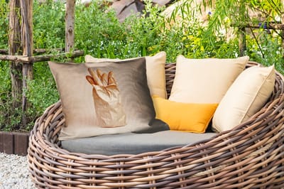 Buitenkussens - Tuin - Baguette - Brood - Stokbrood - Beige - 50x30 cm