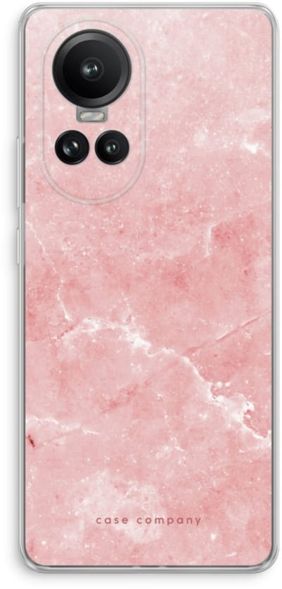 Case Company® - Hoesje geschikt voor Oppo Reno 10 Pro hoesje - Roze marmer - Soft Cover Telefoonhoesje - Bescherming aan alle Kanten en Schermrand