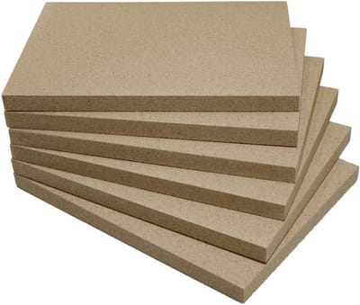 Vuurvaste Isolatieplaat Vermiculiet voor Kachel en Open Haard 400x300x20 mm