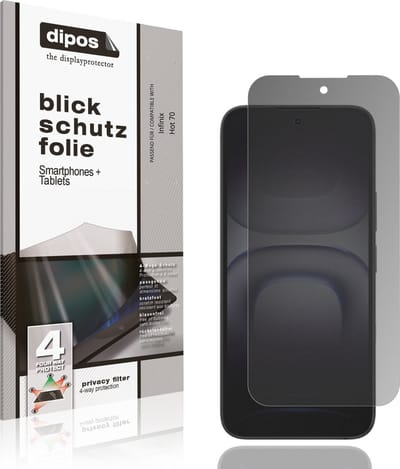 dipos – Matte Privacy Screenprotector geschikt voor Infinix Hot 70 | Anti-Spy Beschermfolie