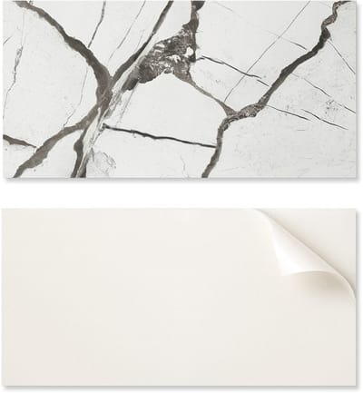 Zelfklevend vinyl decoratief element voor thuis, 100x50 cm, marmerpatroon met aderen.