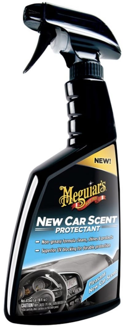 Meguiar’s New Car Scent Protectant Spray 473ml (G4216) – Interieurreiniger & Beschermer – Kunststof, Vinyl & Rubber – UV Bescherming – Nieuwe Auto Geur