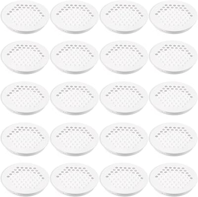 Ventilatieroosters Rond - Ventilatiegaten Rasters - Meubels Ventileren - Honingraat Design - 60 mm - Wit